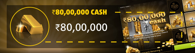 Win the top prize of ₹80,00,000 with the ₹80,00,000 Cash scratchcard